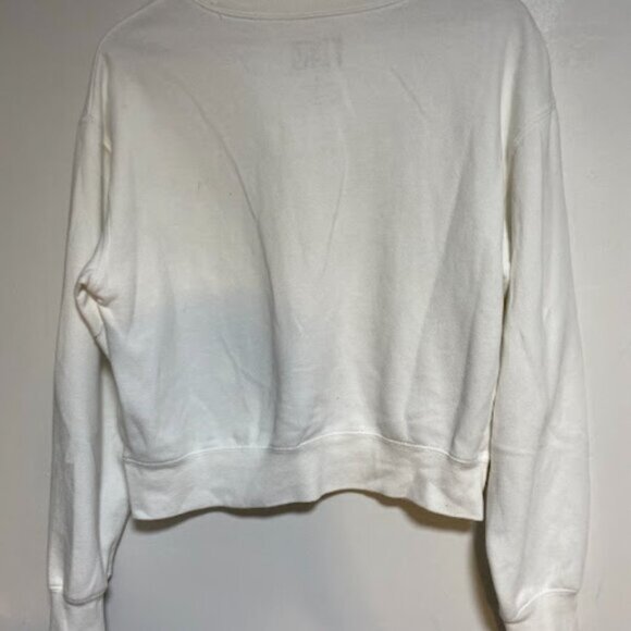 Viacom 2019 MTV Music Television Cropped Women's White Sweatshirt Size Large - Picture 8 of 9